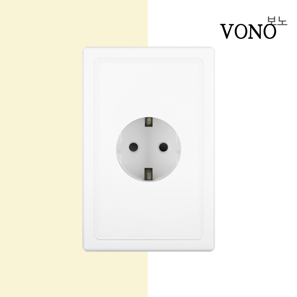베코 보노 콘센트 화이트 1구 매입 매립 콘센트 커버 교체 VONO - 메인 이미지