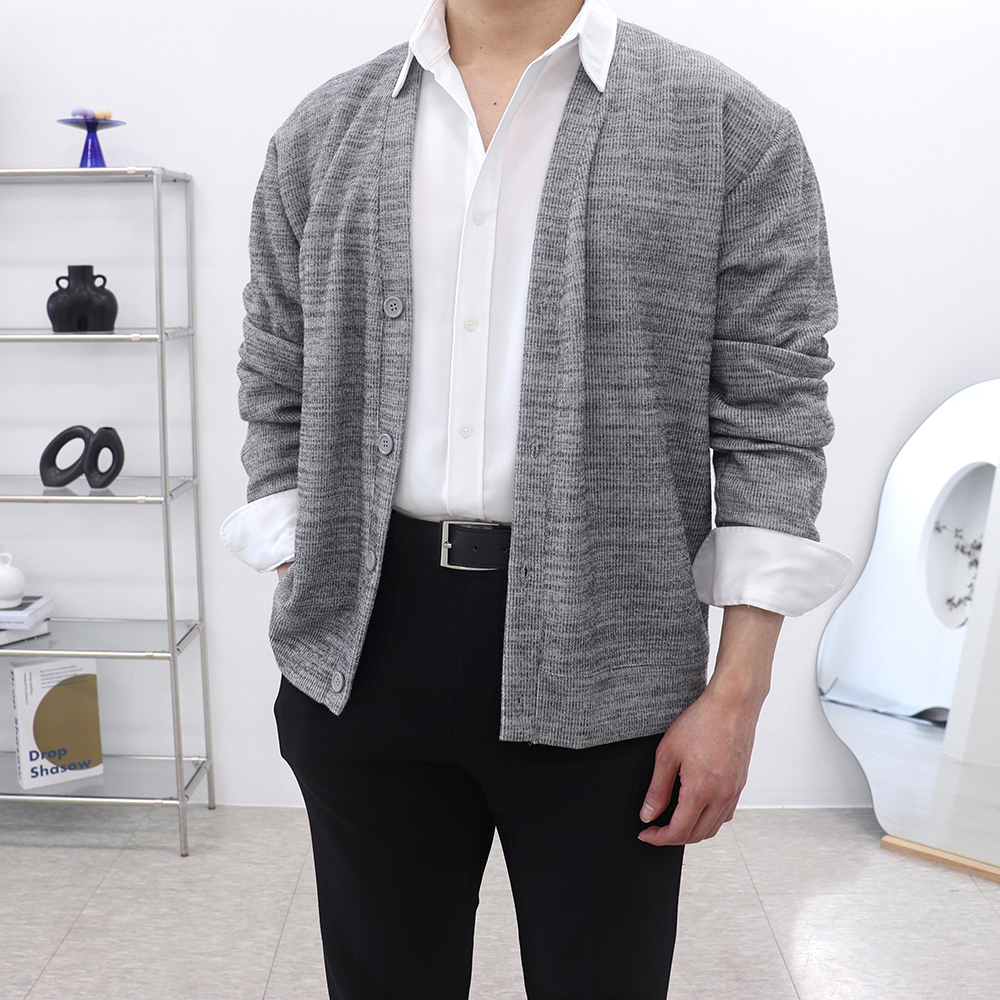 1+1 남자정장가디건 남성오버핏가디건 남자브이넥카디건