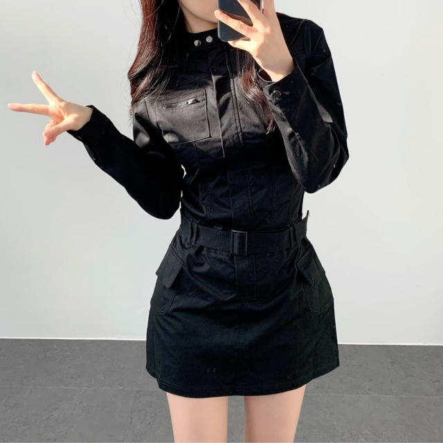 봄미니원피스 아노락원피스 바스락원피스 - 상품 이미지