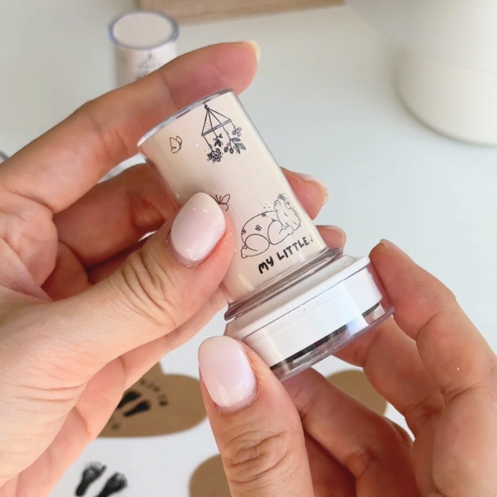 아기발 만년도장 32mm (리필잉크 5ml 포함) 네임스탬프, 블랙 - 상세 이미지 2