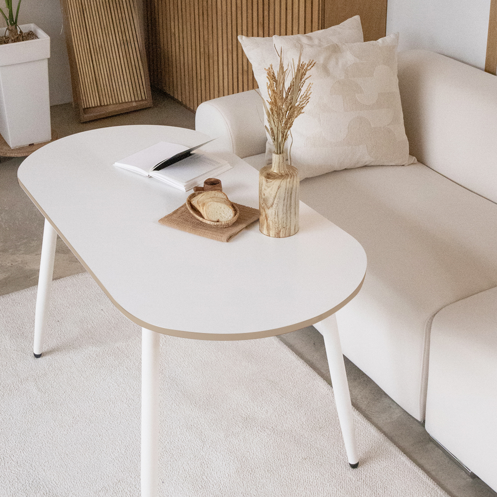 국산 높은 소파테이블 원형 거실 테이블 커피 탁자 낮은 식탁 타원형 1200 철제다리