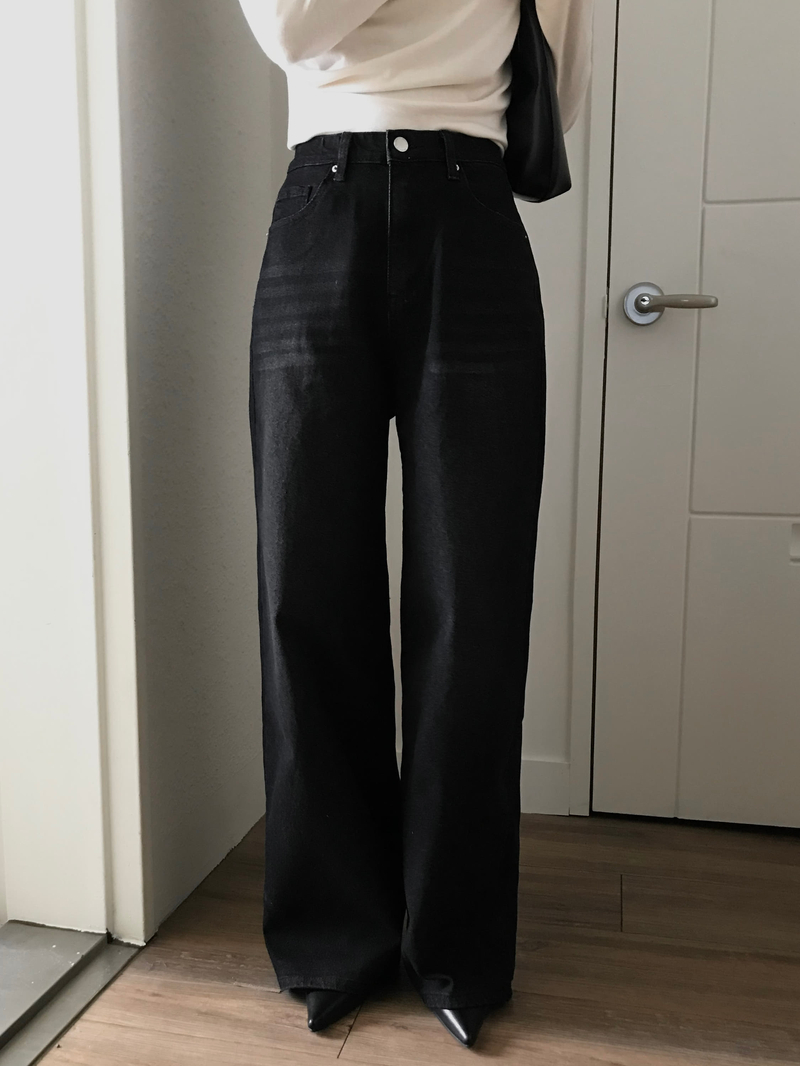 [무료배송] [숏,기본,롱] [S-XL] 매버릭 속밴딩 데님 팬츠 - 흑청(기본)S / 흑청(롱)M / 흑청(숏)XL /  진청(롱)L 당일발송 상세 이미지 24