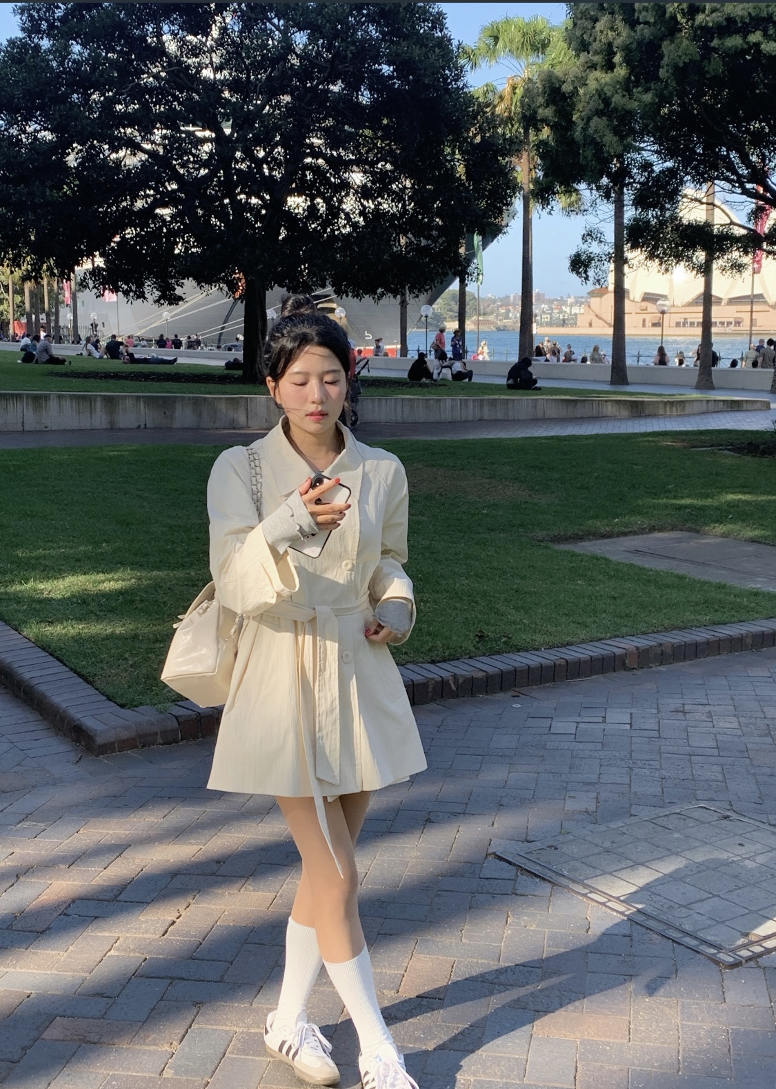 [🎀MADE/당일발송] 웨더 더블버튼 하프 트렌치코트 상세 이미지 22