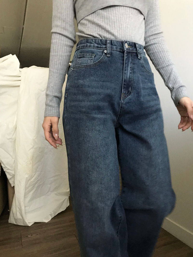 [무료배송] [숏,기본,롱] [S-XL] 매버릭 속밴딩 데님 팬츠 - 흑청(기본)S / 흑청(롱)M / 흑청(숏)XL /  진청(롱)L 당일발송 상세 이미지 57