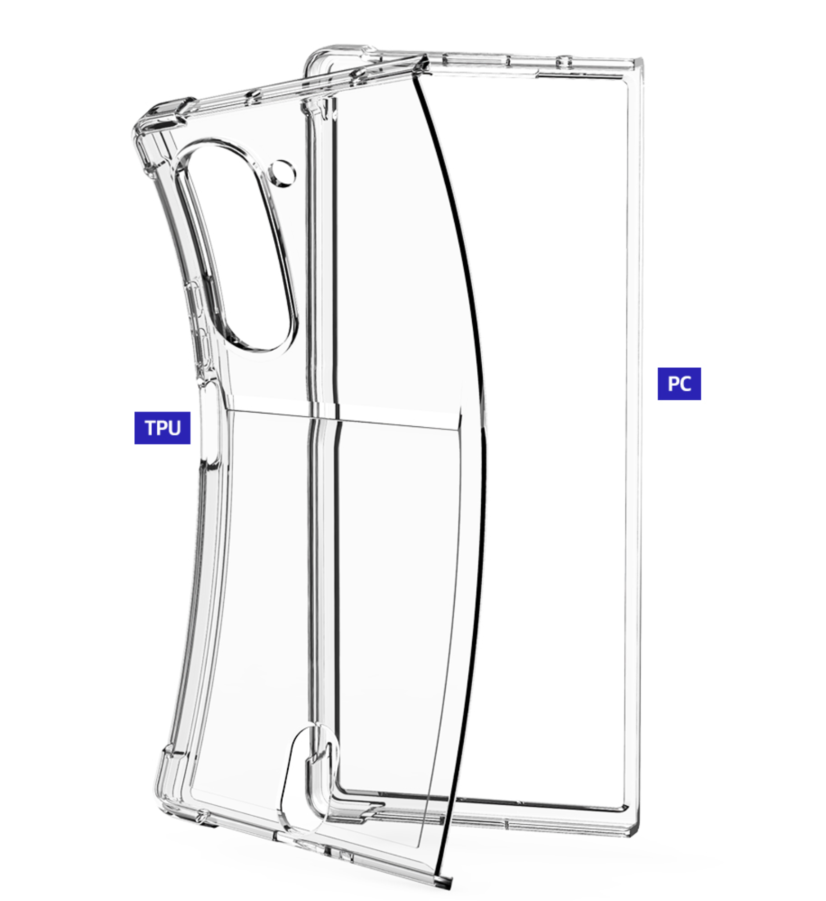 갤럭시 Z폴드 케이스 카드 수납 방탄 크리스탈 투명, 갤럭시Z 폴드6 - 상세 이미지 5