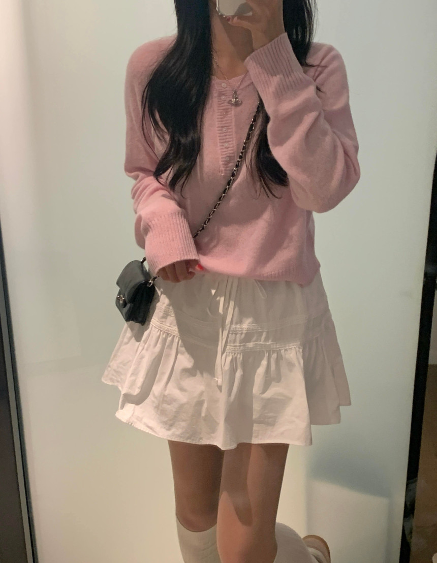 [🎀MADE/🤍당일발송] 아워 레이스 밴딩 코튼 스커트, 속바지 안감 상세 이미지 14