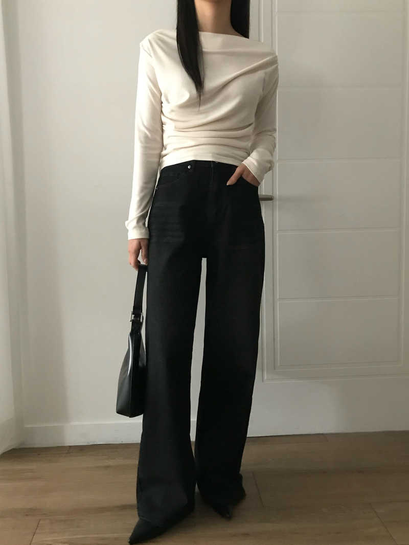 [무료배송] [숏,기본,롱] [S-XL] 매버릭 속밴딩 데님 팬츠 - 흑청(기본)S / 흑청(롱)M / 흑청(숏)XL /  진청(롱)L 당일발송 상세 이미지 48