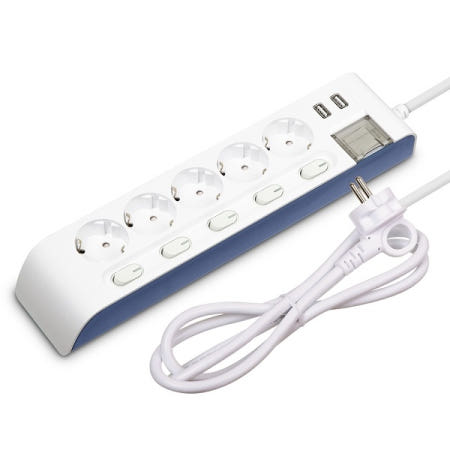 현대일렉트릭 하이탭 5구 16A USB 개별 멀티탭 (3m)