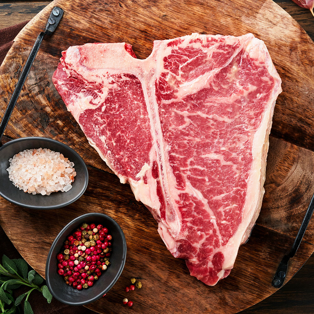 티본 스테이크 캠핑고기 꽃갈비 채끝 안심 550g, 1개