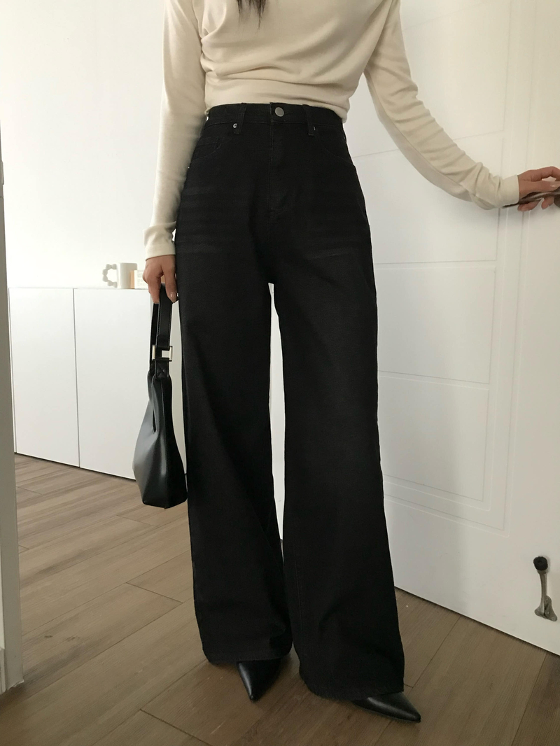 [무료배송] [숏,기본,롱] [S-XL] 매버릭 속밴딩 데님 팬츠 - 흑청(기본)S / 흑청(롱)M / 흑청(숏)XL /  진청(롱)L 당일발송 상세 이미지 43