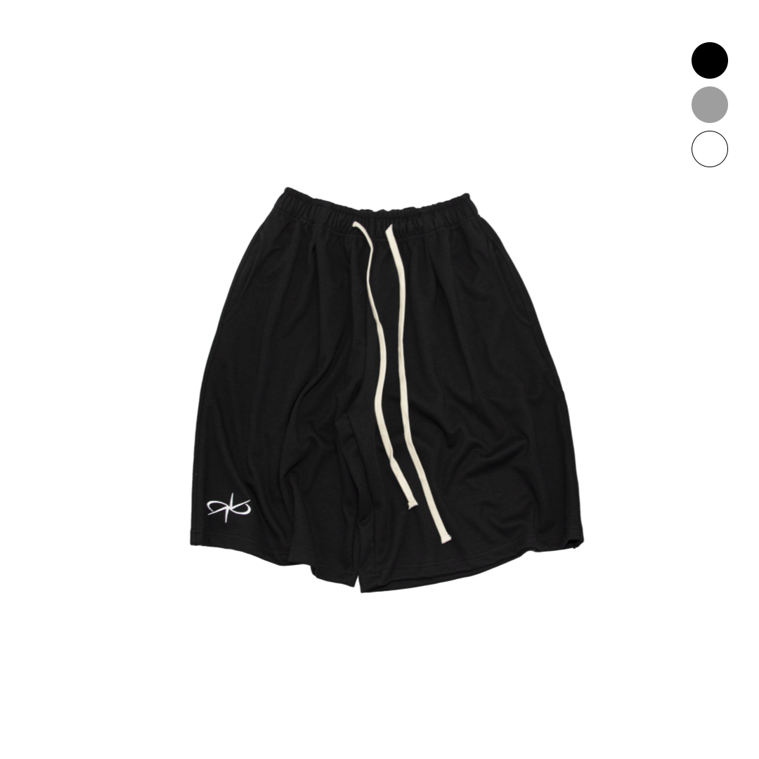 렙시멈 짐웨어, 니들포인트 와이드 하프팬츠 (3Colors) - 상품 이미지