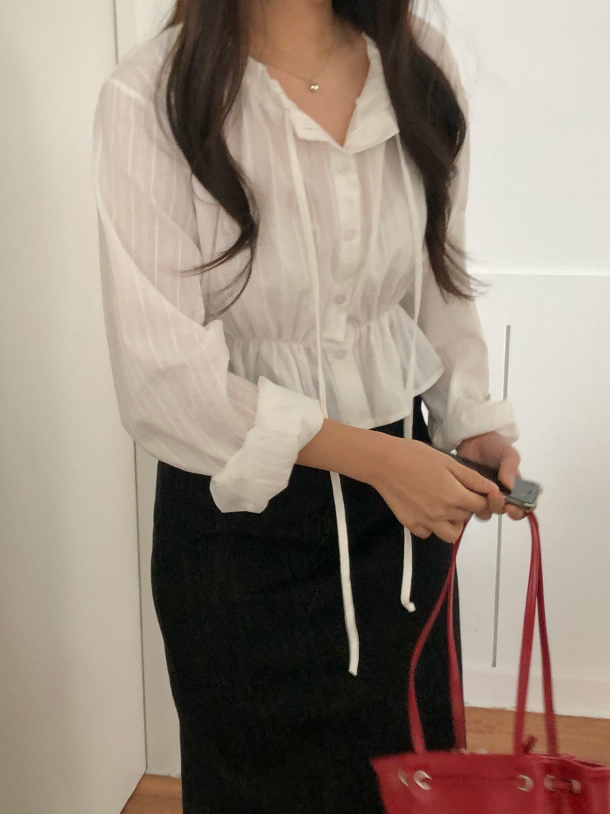 맥시 롱스커트 생지스커트 청치마 상세 이미지 5