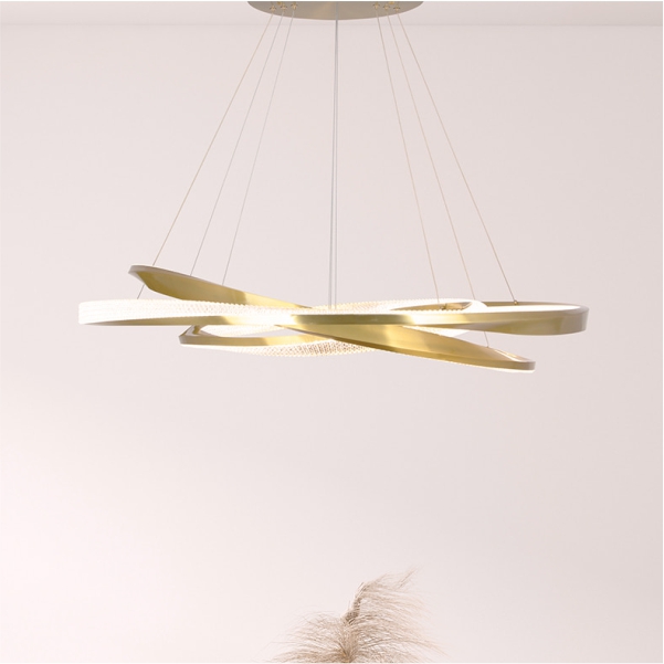 LED 리파인드 3단 팬던트 180W 골드 식탁 카페 매장 인테리어 조명 - 상세 이미지 2