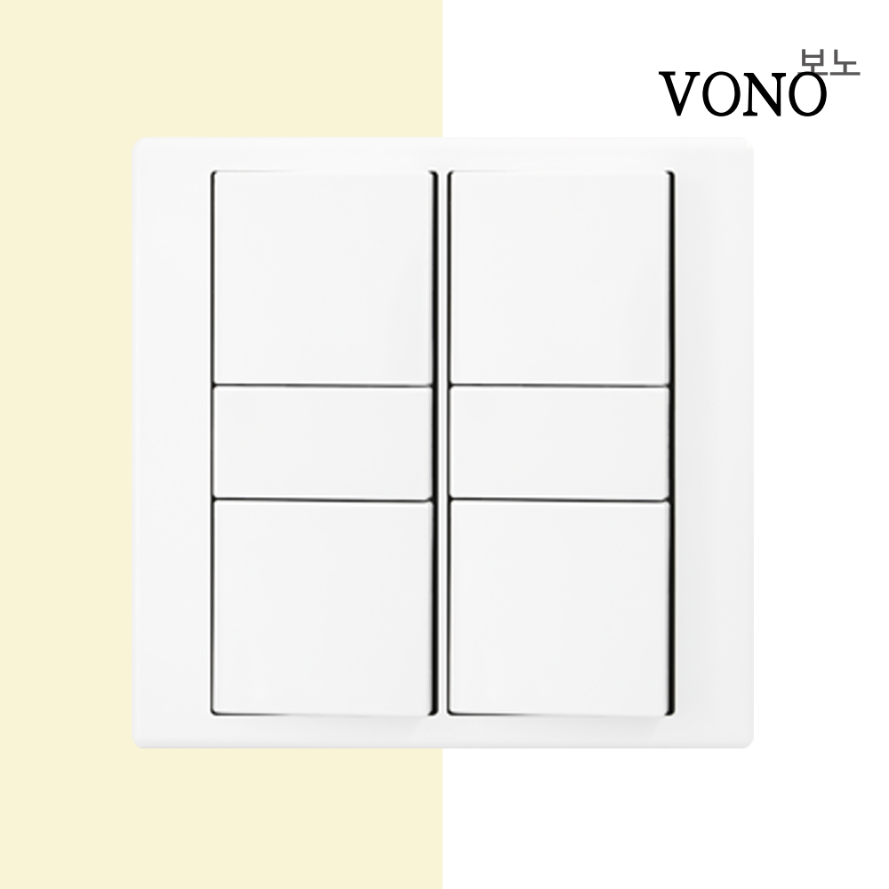 베코 보노 스위치 화이트 정사각6구 전기 전등 스위치 커버 거실 VONO 제품 이미지