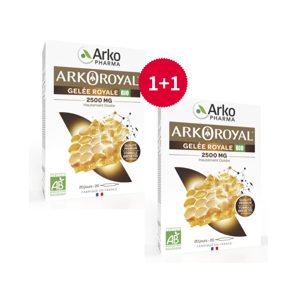 1+1 아코파마 로얄제리 고농축 2500mg 20앰플 2팩 세트