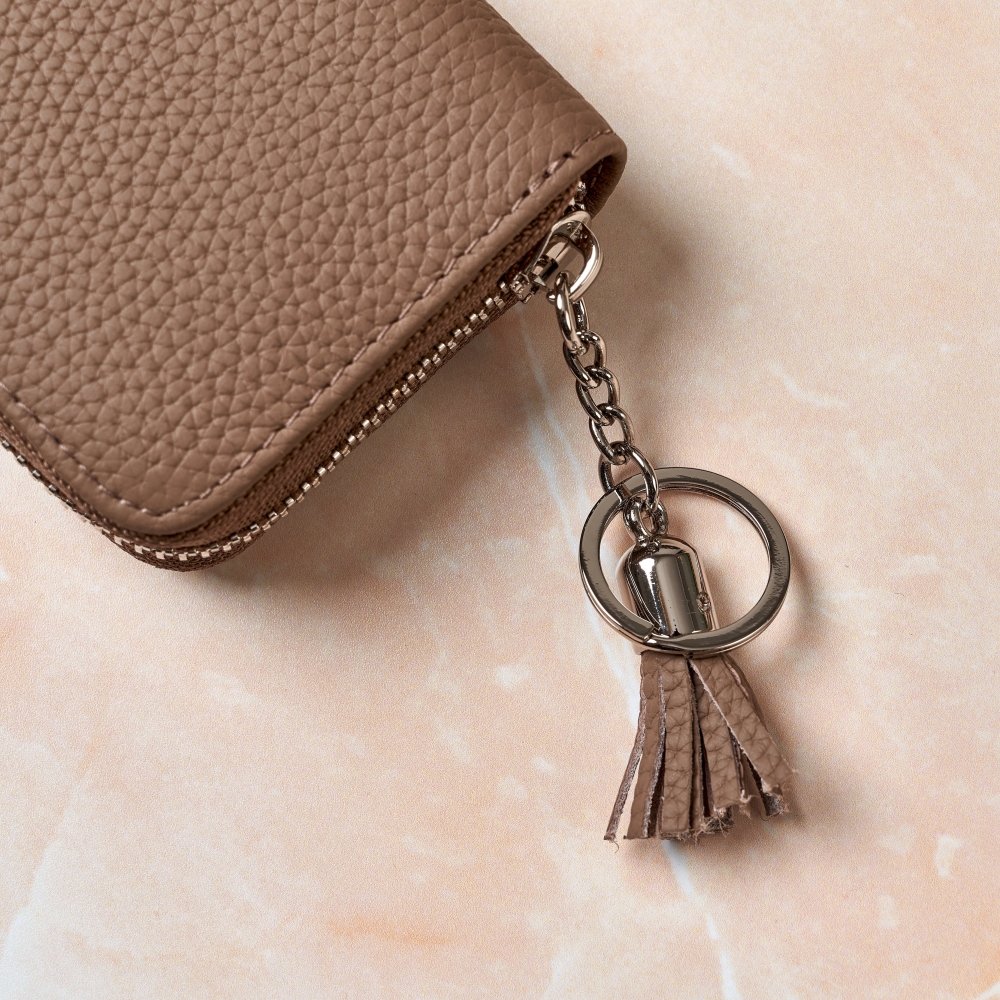 토고 가죽 슬림 여성 남성 여자 남자 지퍼형 아코디언 카드 지갑 홀더 동전지갑 키링