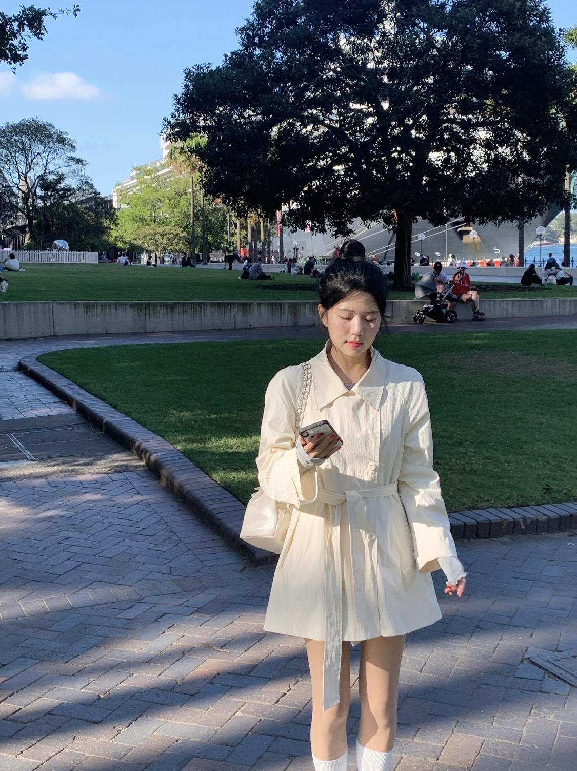 [🎀MADE/당일발송] 웨더 더블버튼 하프 트렌치코트 상세 이미지 21