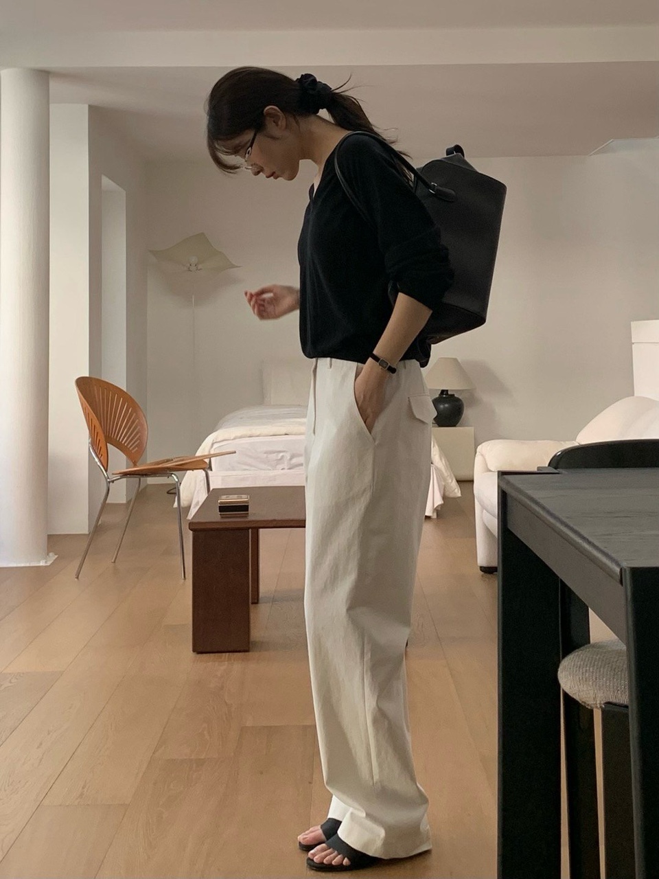 베르가못 노튼 팬츠 노턱 코튼 일자 베이직 바지 (2 color) 상세 이미지 13