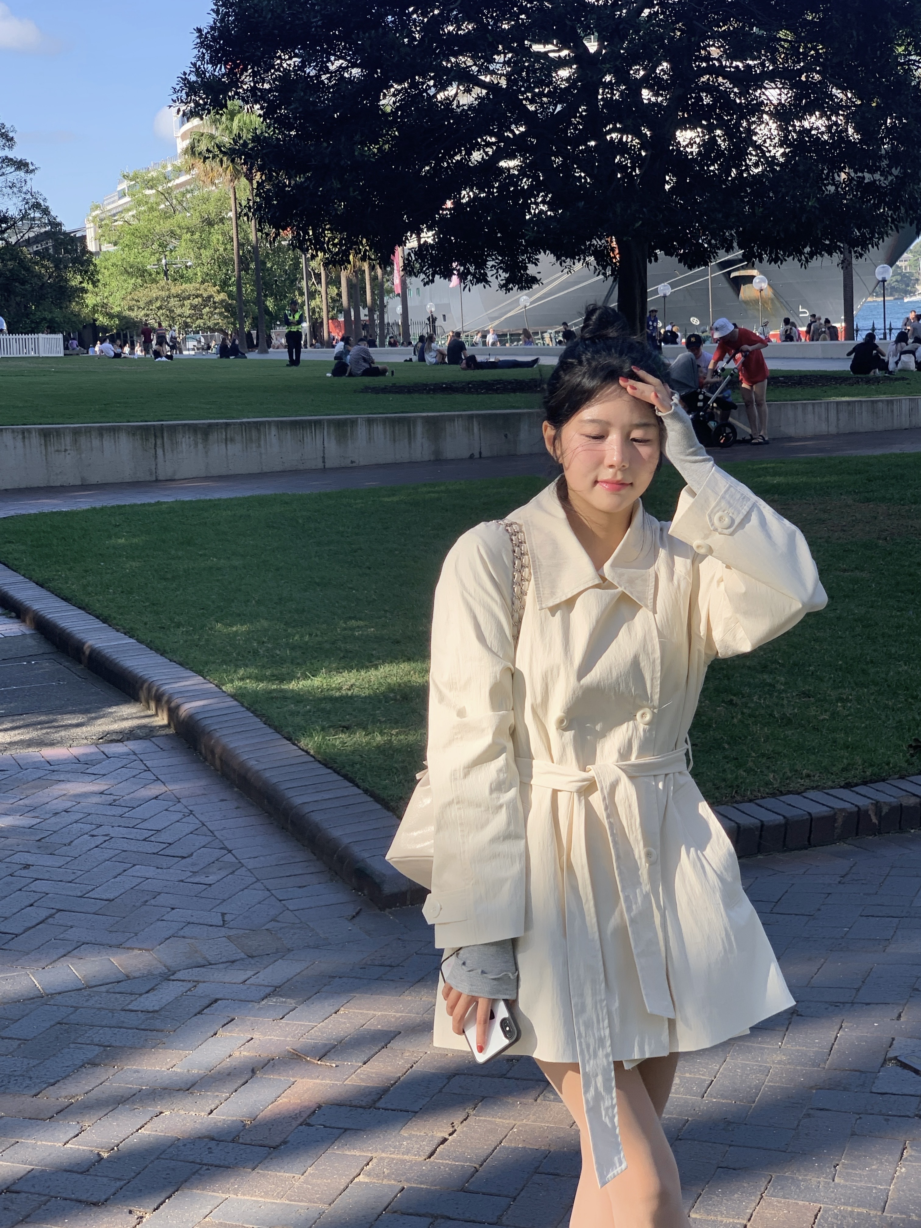 [🎀MADE/당일발송] 웨더 더블버튼 하프 트렌치코트 상세 이미지 19