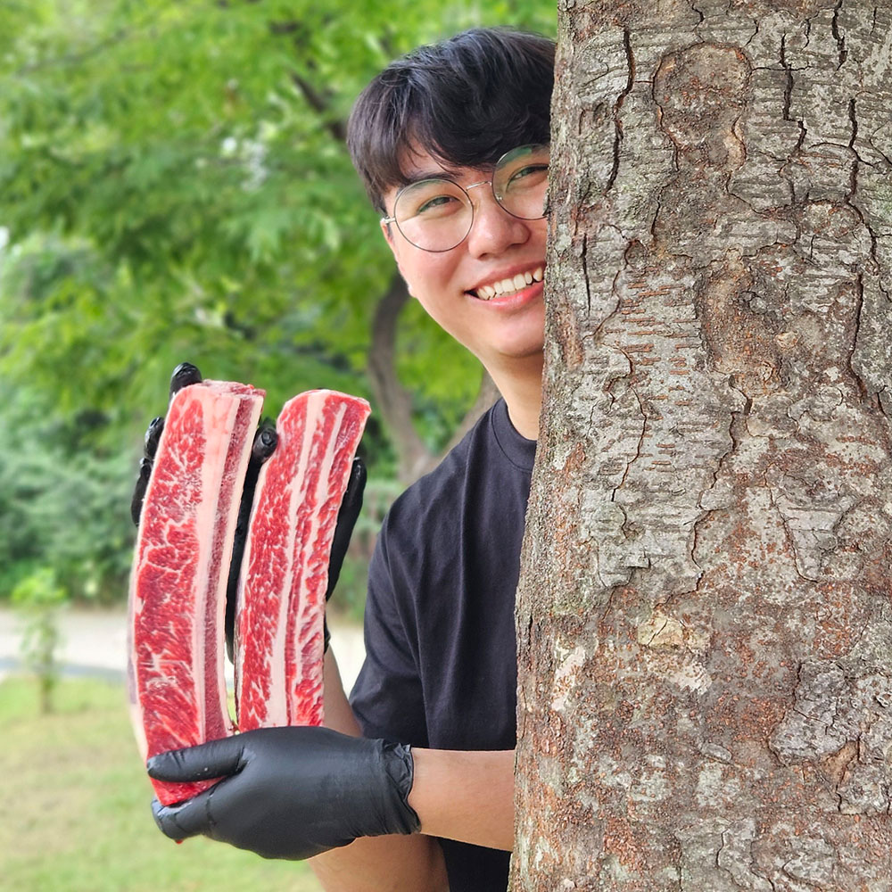 우대갈비 꽃갈비 소고기 캠핑고기 반컷팅 1kg, 1개