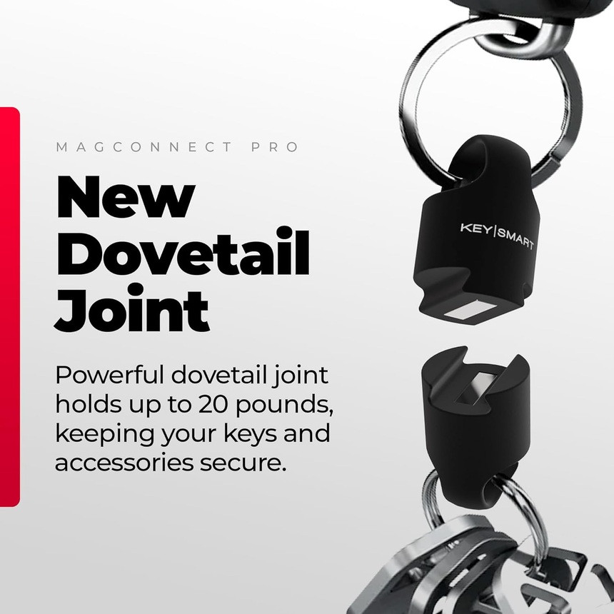 KeySmart MagConnect pro 키스마트 키홀더 자석 블랙 3개 세트 - 상세 이미지 3