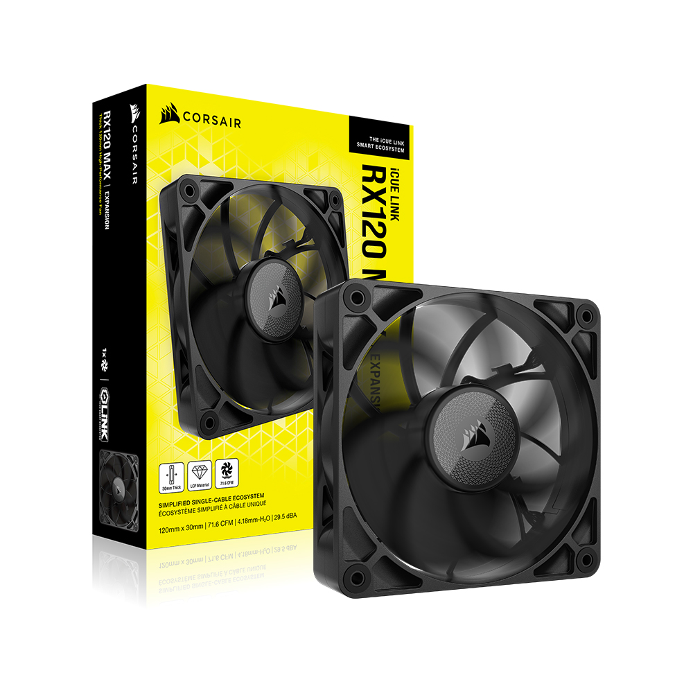 커세어 iCUE LINK RX120 MAX PWM THICK Expansion Fan 1팩