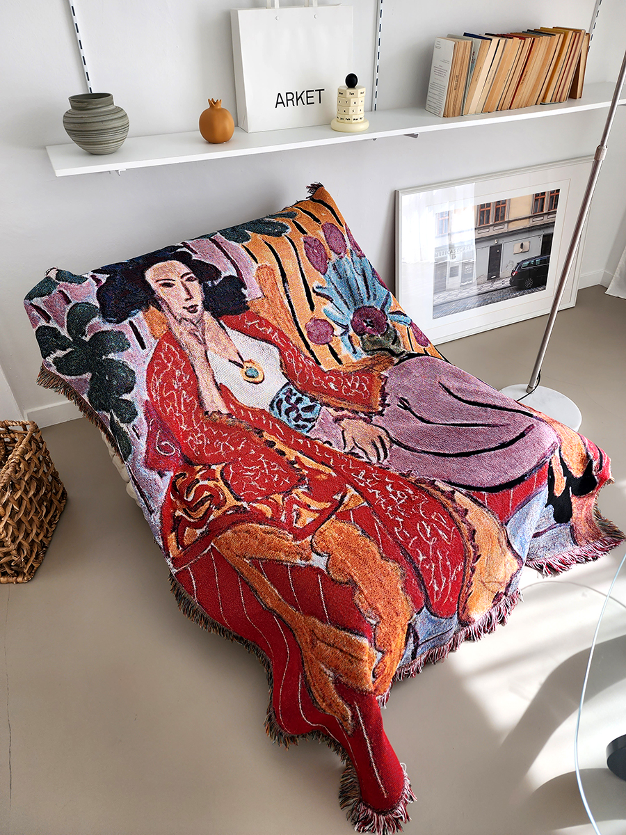 블랑쉬 앙리 마티스 붉은옷의 오달리스크 블랭킷 - 상품 이미지