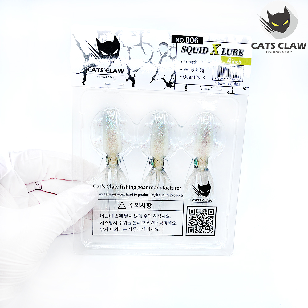 캣츠크로우 스퀴드엑스 광어웜 다운샷웜 006 진주펄, 10cm(4인치) - 상세 이미지 4