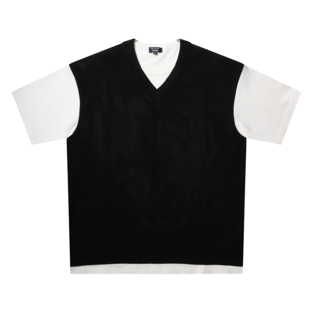 꼼데가르송 옴므 반팔티 Cotton Jersey X Polyester Knit T-Shirts HO-T006-051 - 메인 이미지