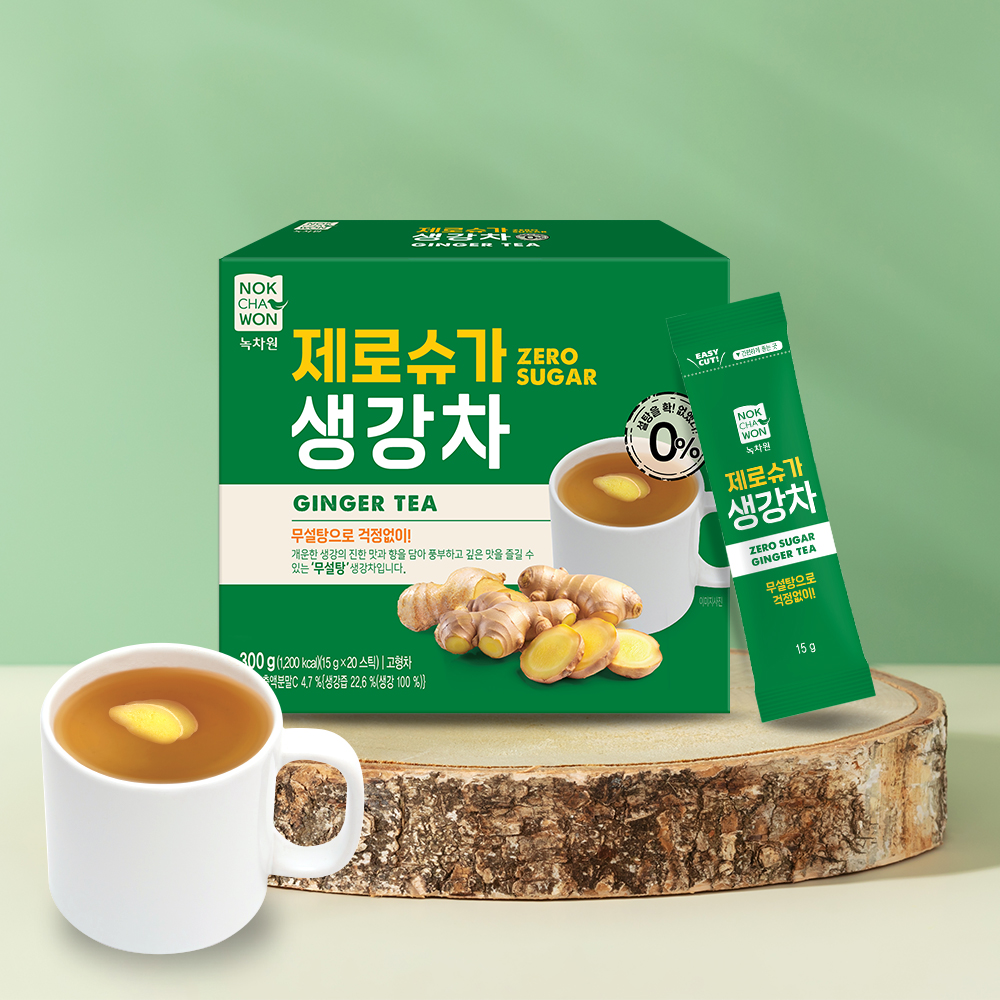 [녹차원] 제로슈가 생강차 20T