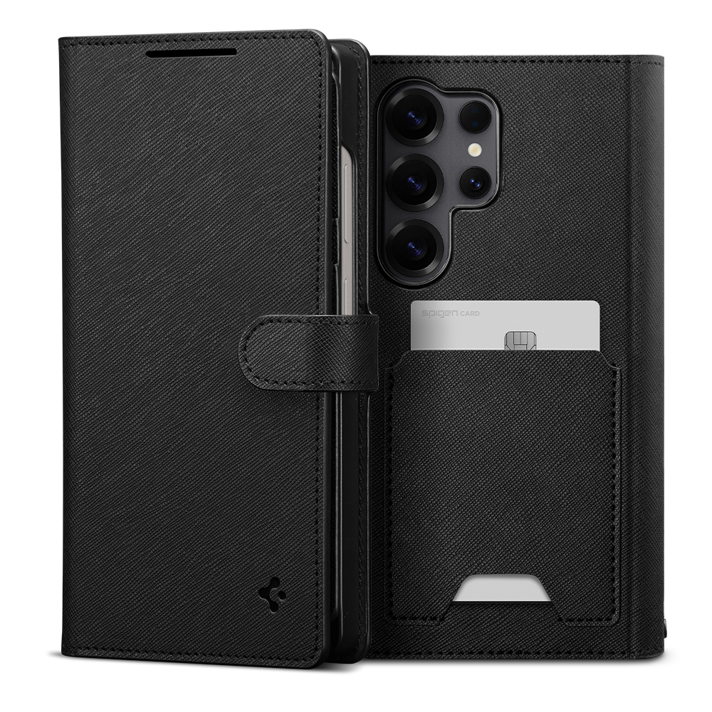 슈피겐 갤럭시 지갑 다이어리 케이스 월렛S플러스 블랙, 갤럭시S25 울트라