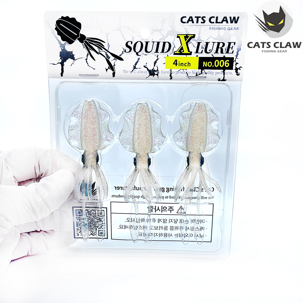 캣츠크로우 스퀴드엑스 광어웜 다운샷웜 006 진주펄, 10cm(4인치) - 메인 이미지