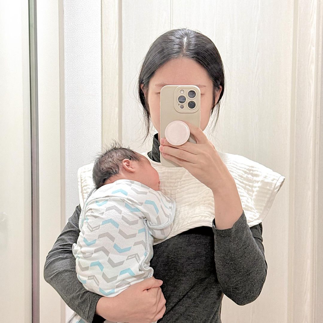 베이비소풍 엄마 턱받이 수유 가리개 / 오가닉 아기 침받이 앞치마 트림 패드