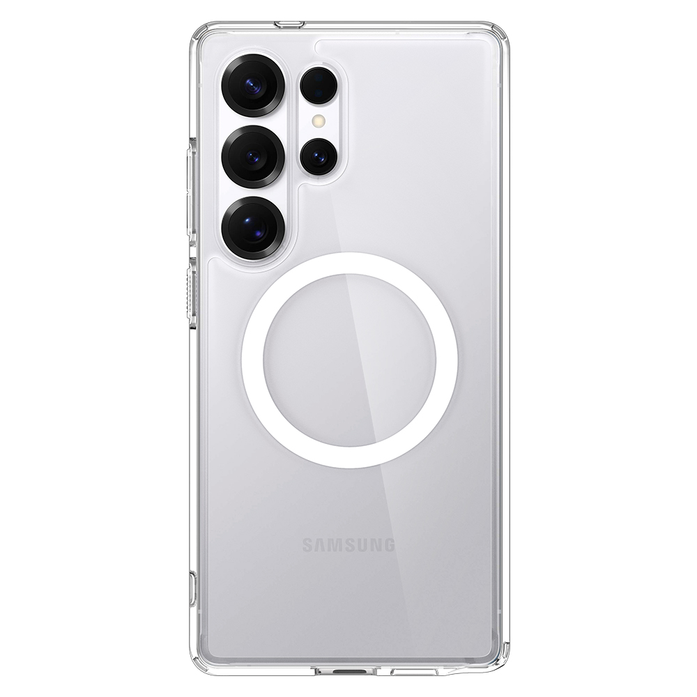 QI2 충전 케이스 슈피겐 갤럭시 맥세이프 케이스 울트라하이브리드맥핏 클리어화이트, 갤럭시S25 울트라