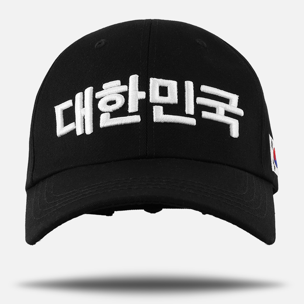 국내제작 대한민국 태극기 자수 볼캡 코튼 캡 모자 롱챙 야구모자 - 상세 이미지 2