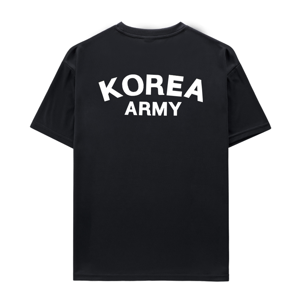 드라이핏 로카 반팔 티셔츠 라운드 기능성 기본티 남성 검정 - 상품 이미지