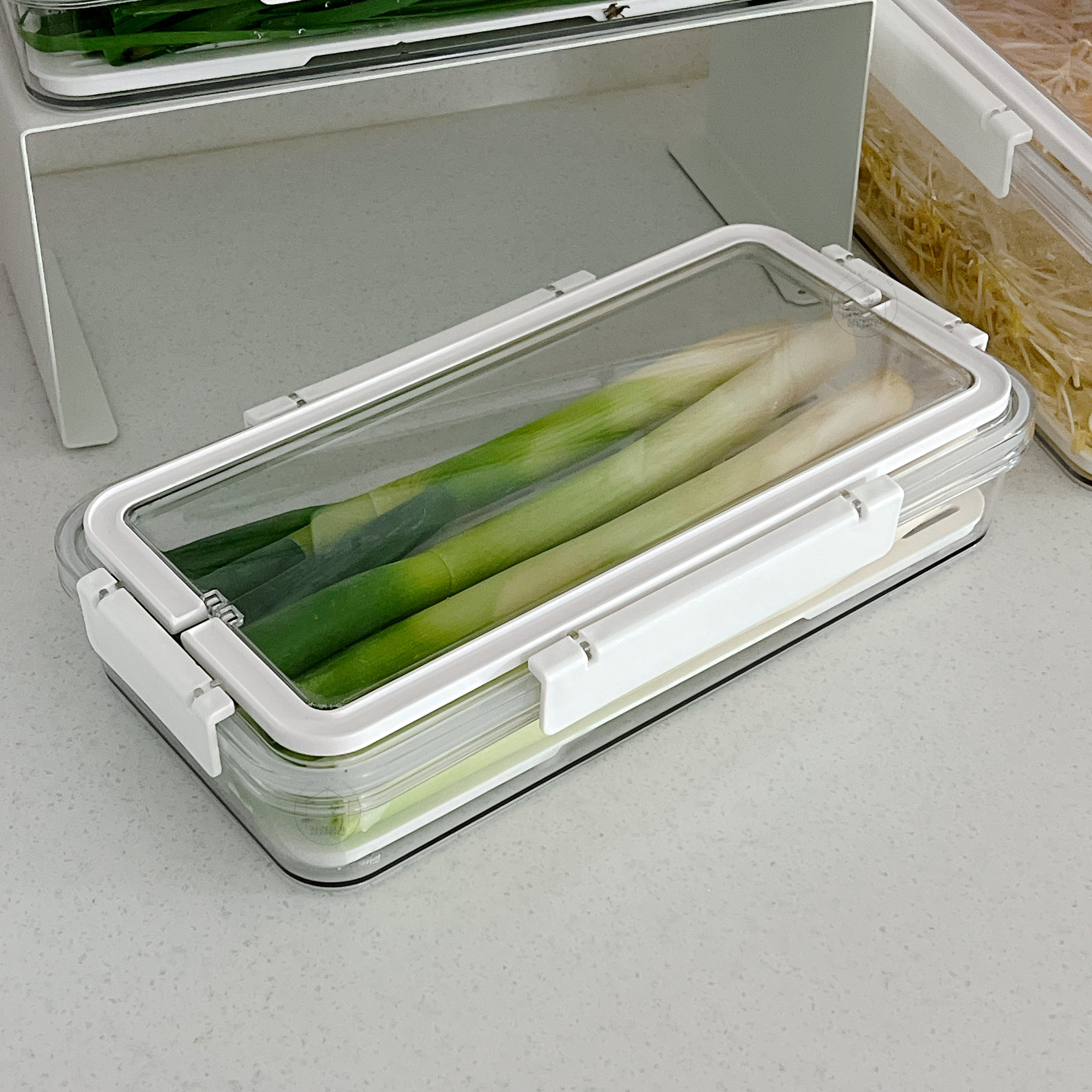 튼튼한 채반용기 소분 야채 보관 냉장고 정리 수납함 잠수함 제품 이미지