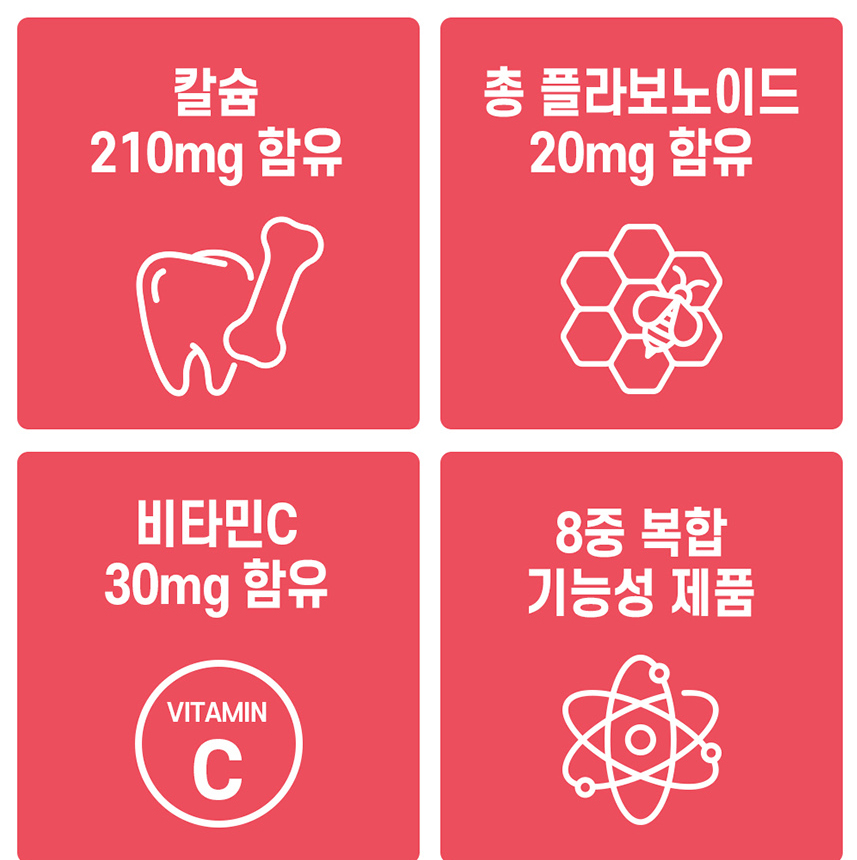 인사덴티 케어 플러스 칼슘 비타민C 치아 뼈 건강 항산화 도움 효능 - 상세 이미지 4