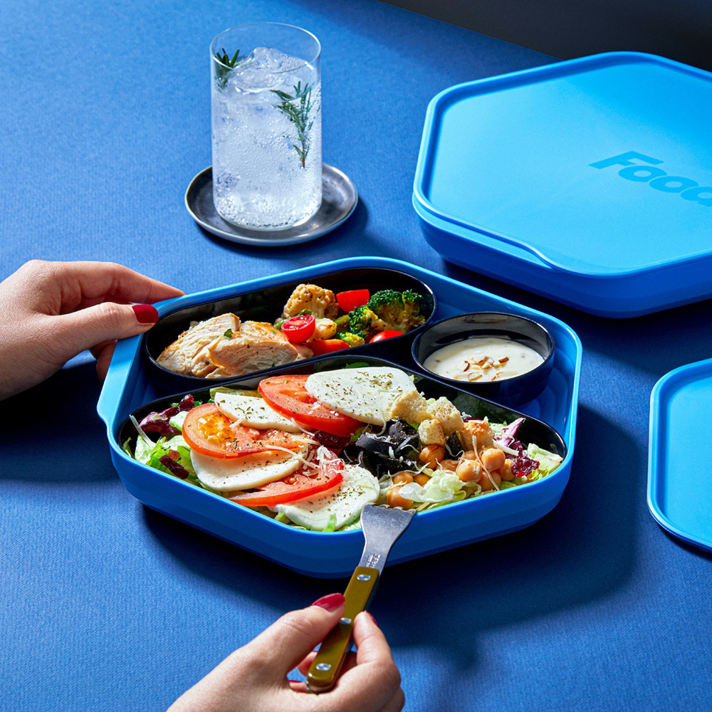 [Foodle] 플레이트 세븐 Plate 07 모듈형 뚜껑있는 성인 식판 어린이 어른 식판