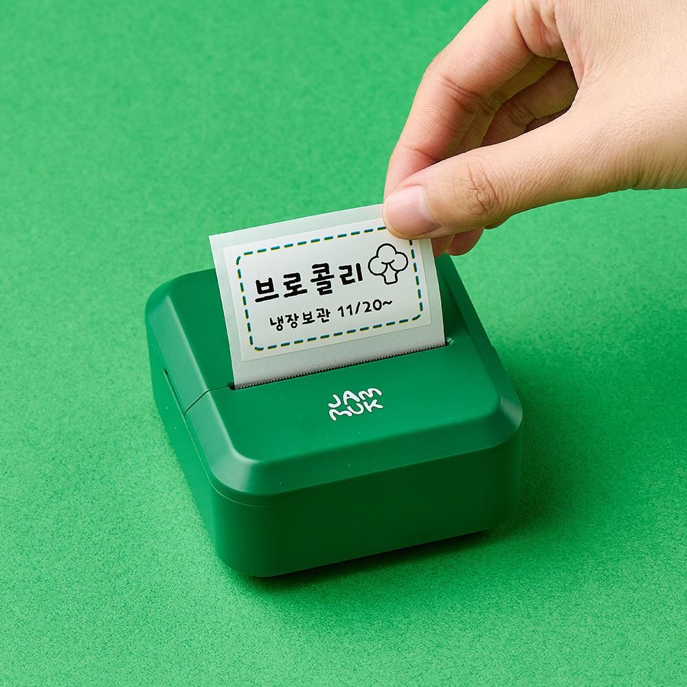 잼먹 라벨프린터기 라벨기 라벨 스티커 프린트 미니 네임