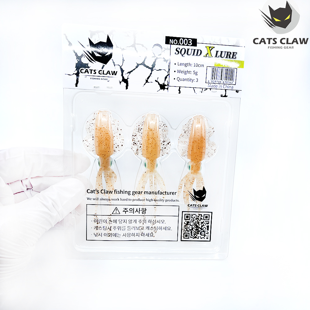 캣츠크로우 스퀴드엑스 광어웜 다운샷웜 003 펄오렌지, 10cm(4인치) - 상세 이미지 4