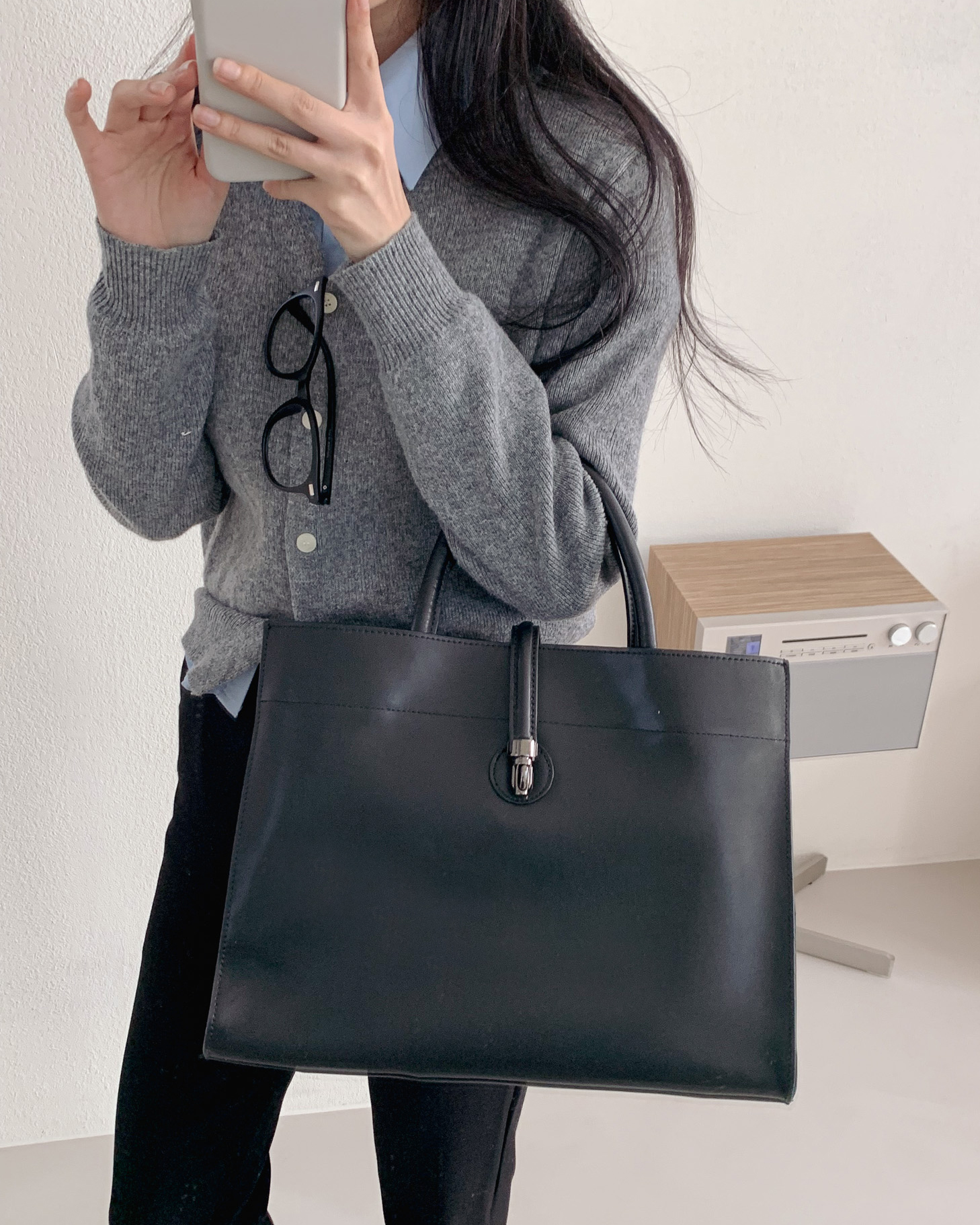 고급 소가죽 빅사이즈 아이패드 수납 직장인 서류가방 남녀공용 - 상세 이미지 3