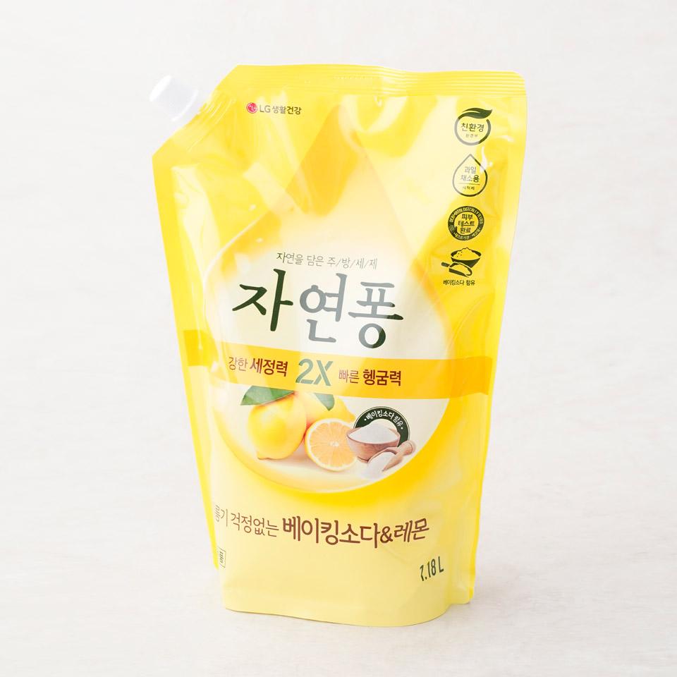 메가마트 LG 자연퐁 베이킹소다 주방세제 레몬  1.18L - 상세 이미지 2