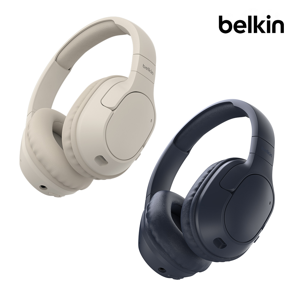 벨킨 사운드폼 서라운드 오버이어 무선 블루투스 헤드폰 AUD009 고속충전 멀티포인트 지원