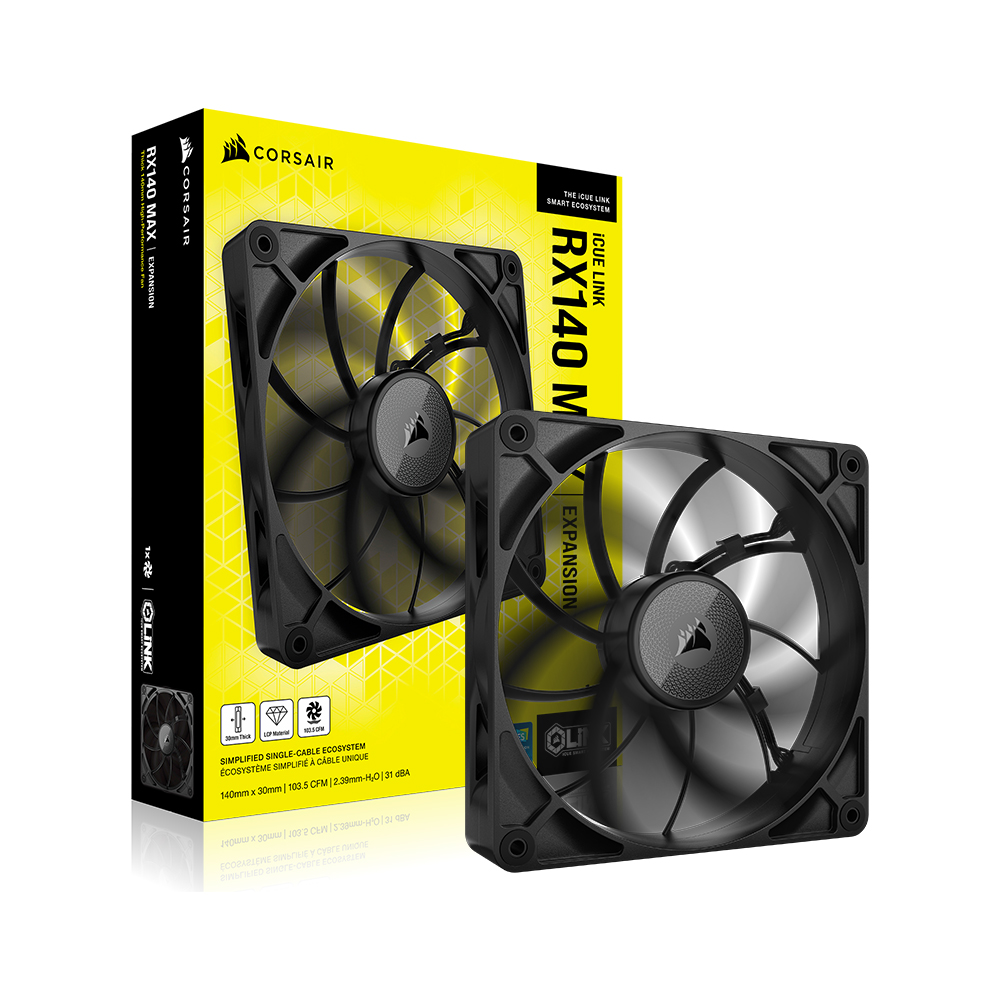 커세어 iCUE LINK RX140 MAX PWM THICK Expansion Fan 1팩