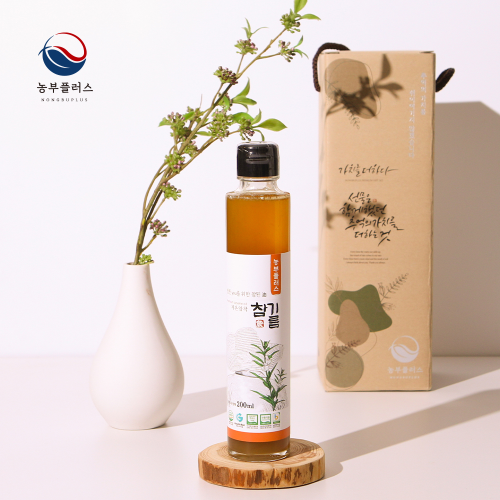 국산 저온압착 참기름 300ml 1병 선물세트 농부플러스 - 상세 이미지 4