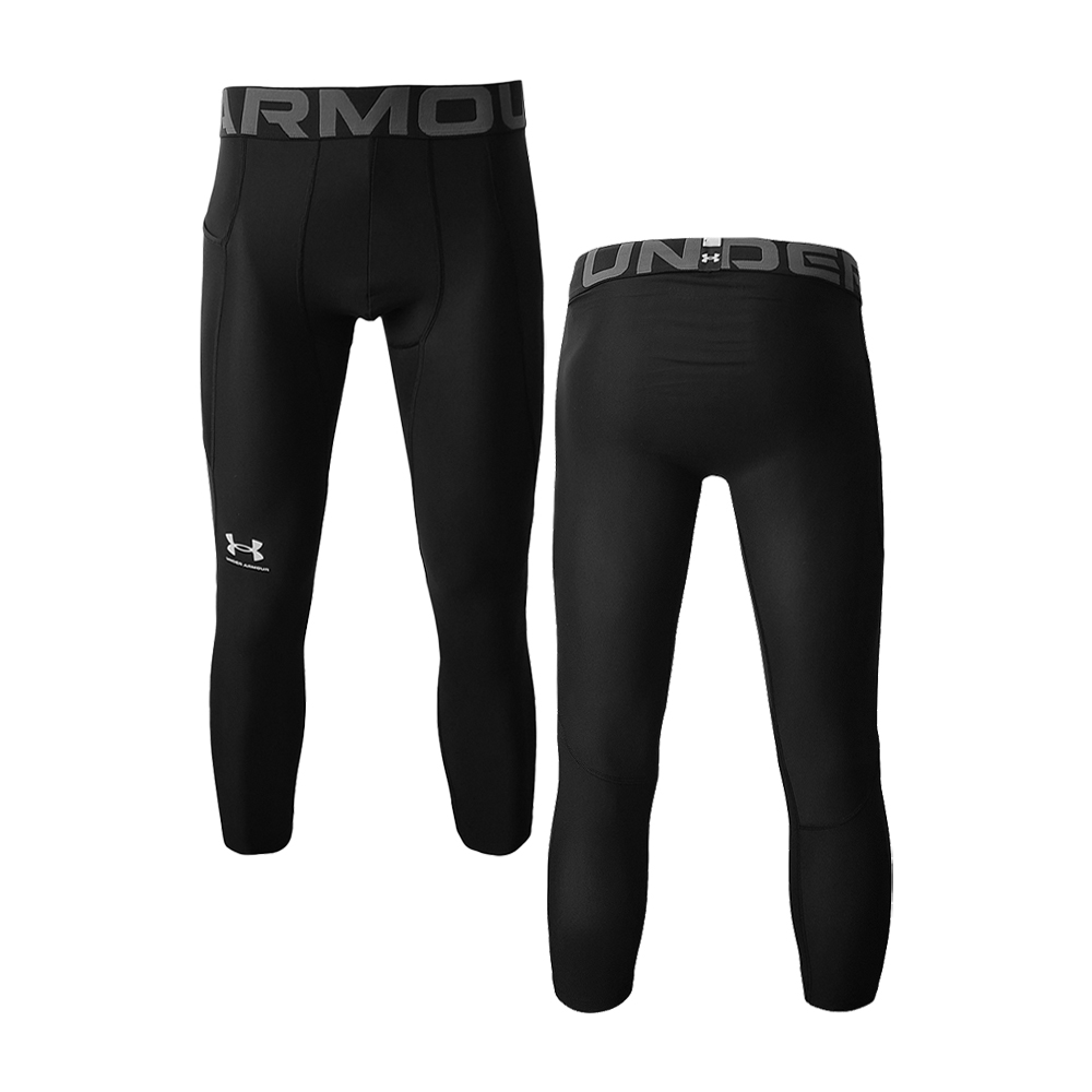 언더아머 HEATGEAR 아머 트레이닝 타이츠 7부 블랙 - 상품 이미지