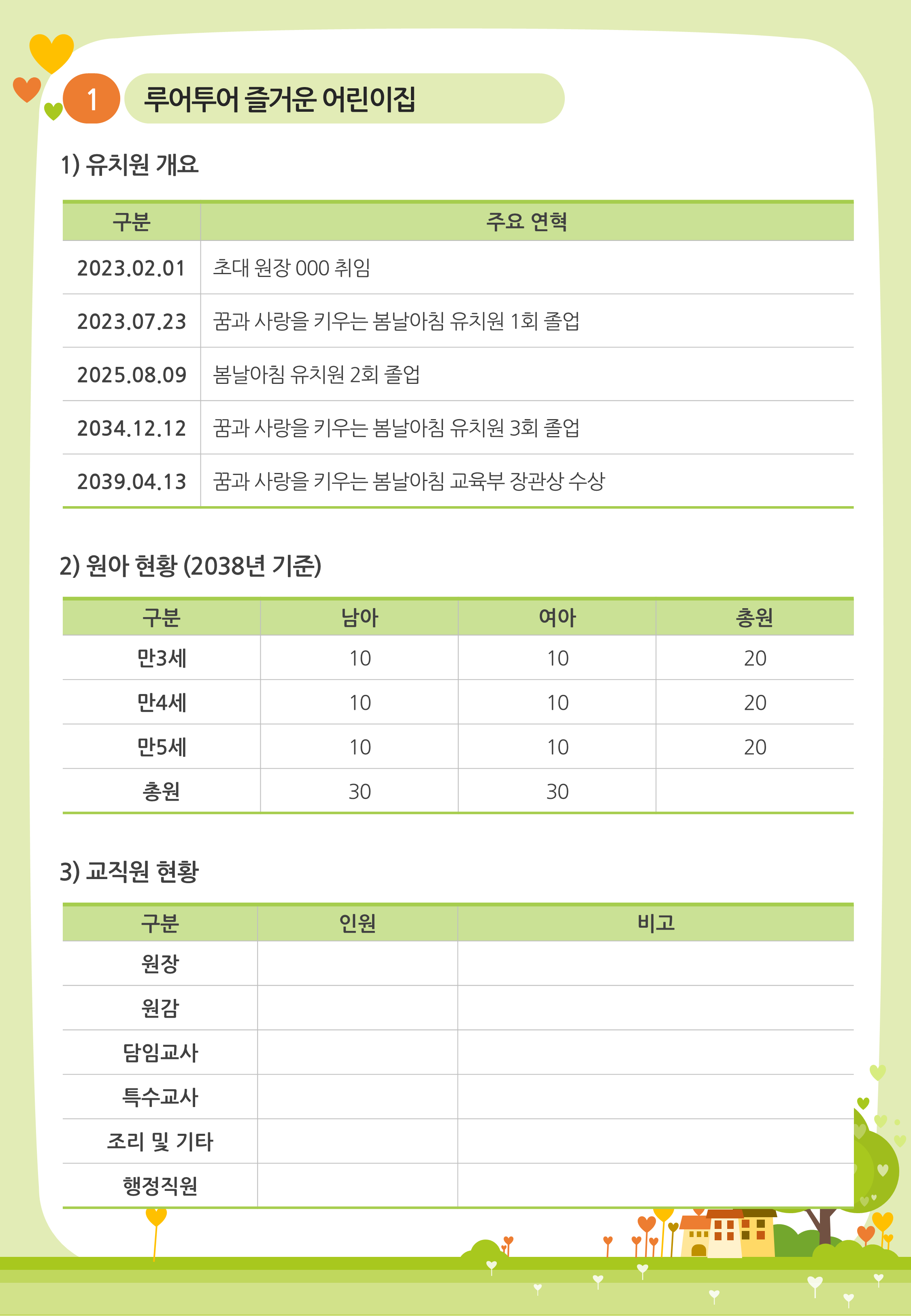 1072 세로형 유치원 ppt 템플릿, 보고서, 가정통신문, 안내문 활용 어린이집 세로 - 상세 이미지 4