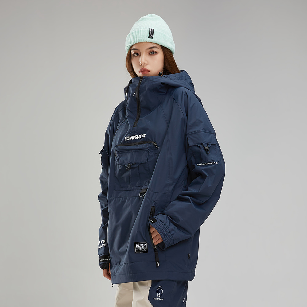 CLASSIC EAZY JACKET (NAVY) : 롬프보드복
