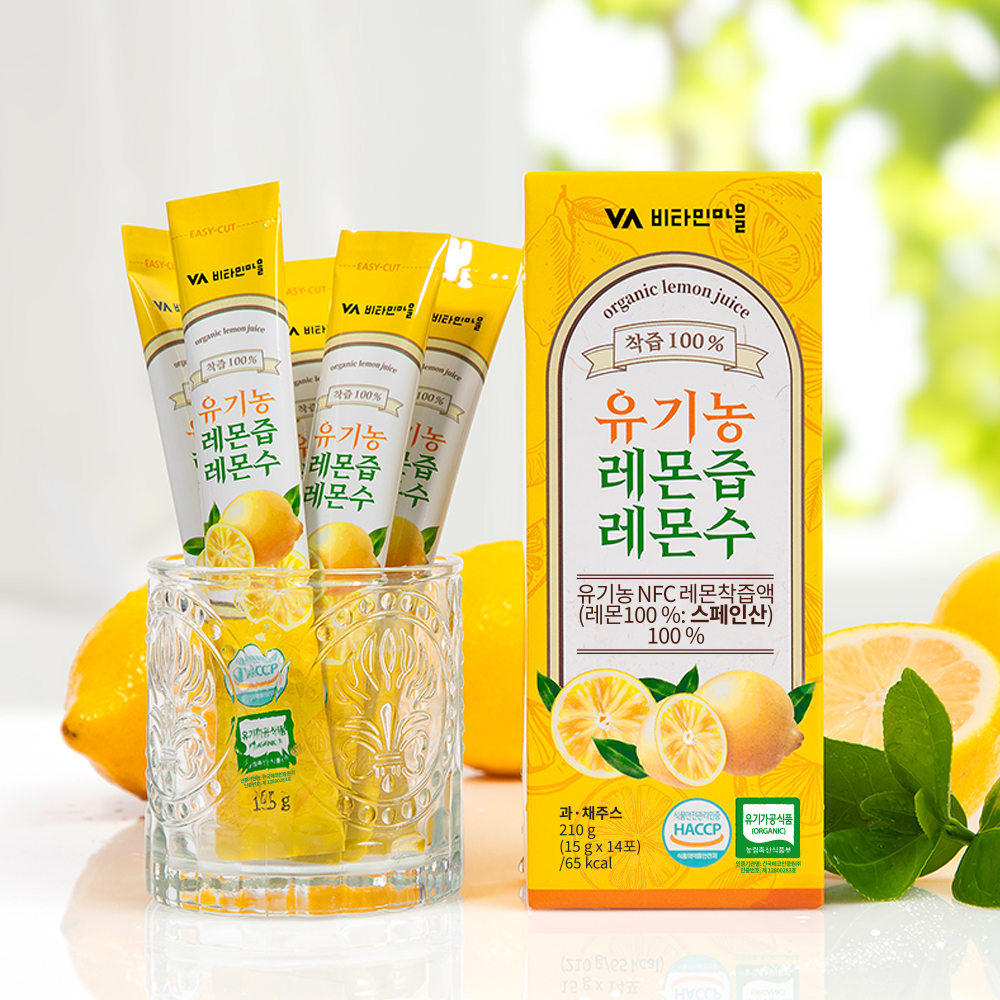 [84회분] 비타민마을 유기농 레몬즙 레몬수 스틱 착즙원액 14포, 6개 이미지 4